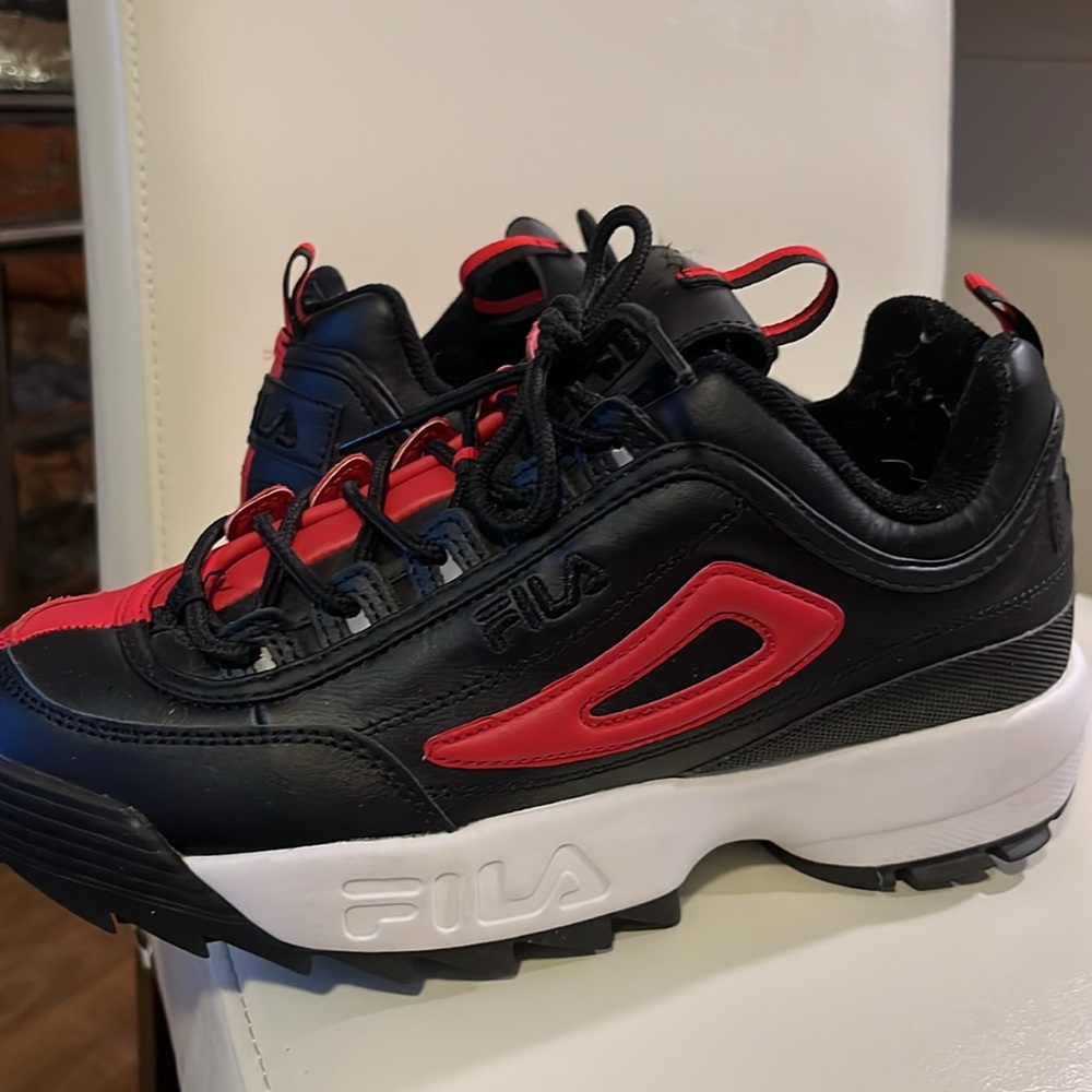 FILA Black and Red Sneakers